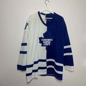 Vintage Toronto Maple Leafs split jersey